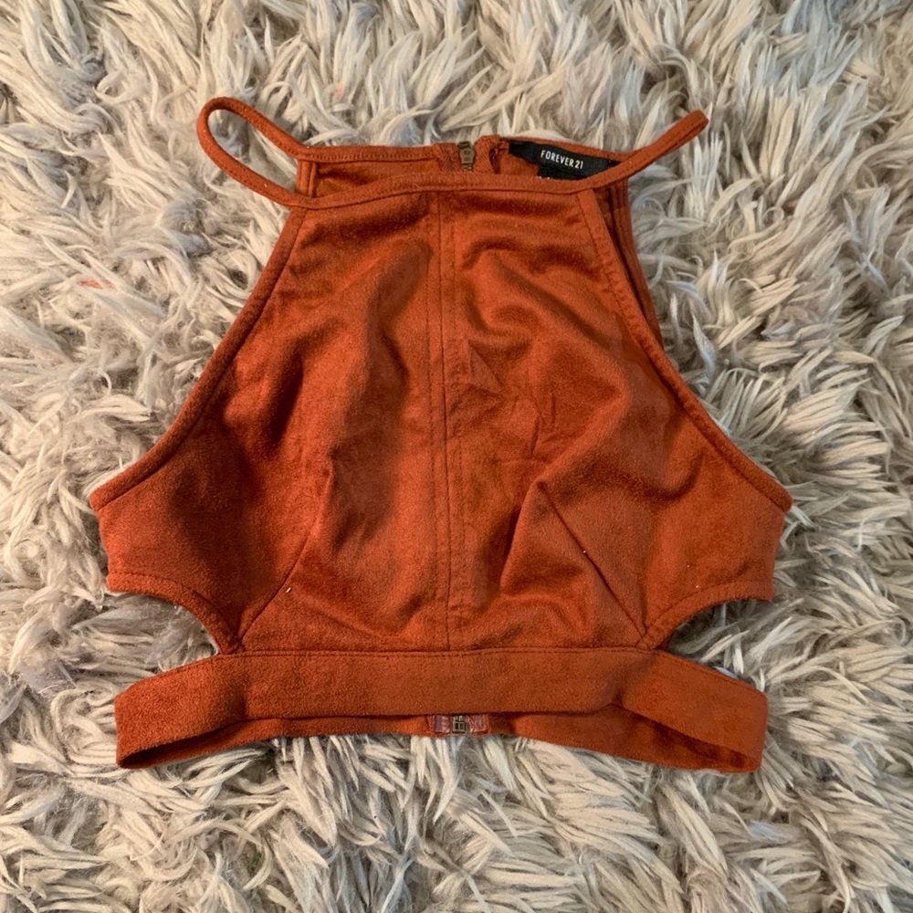 Forever 21 suede crop top